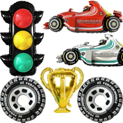 Ballon décoratif géant voiture de course argentée - Kf sbf b f d ca c b e c v - Decorative Events