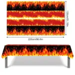 Nappe jetable motif flammes (130 × 220 cm) - Kf sd ba afd c ae f bb b df r - Decorative Events