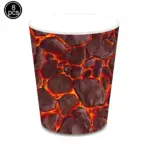 Gobelets jetables thème volcan (Lot de 8) - Kf sea c b f b b f fc d m - Decorative Events