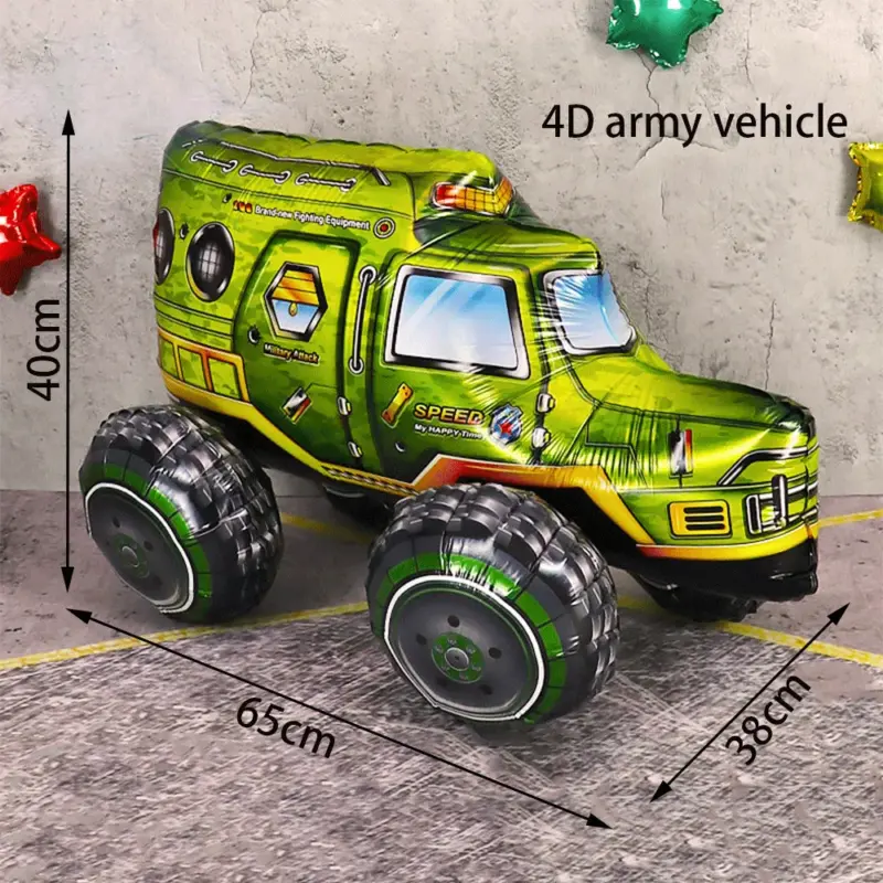 Ballon aluminium véhicule militaire 4D (65 × 40 cm) - Kf seaae f abd c d e b o - Decorative Events