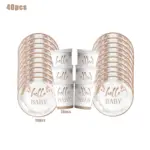 Kit vaisselle jetable “Hello Baby” (40 pièces) - Kf see cac de c b g - Decorative Events