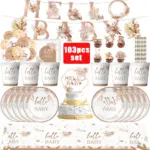 Assiettes jetables “Hello Baby” (Lot de 10) - Kf sf be fa c b b bfddad y - Decorative Events