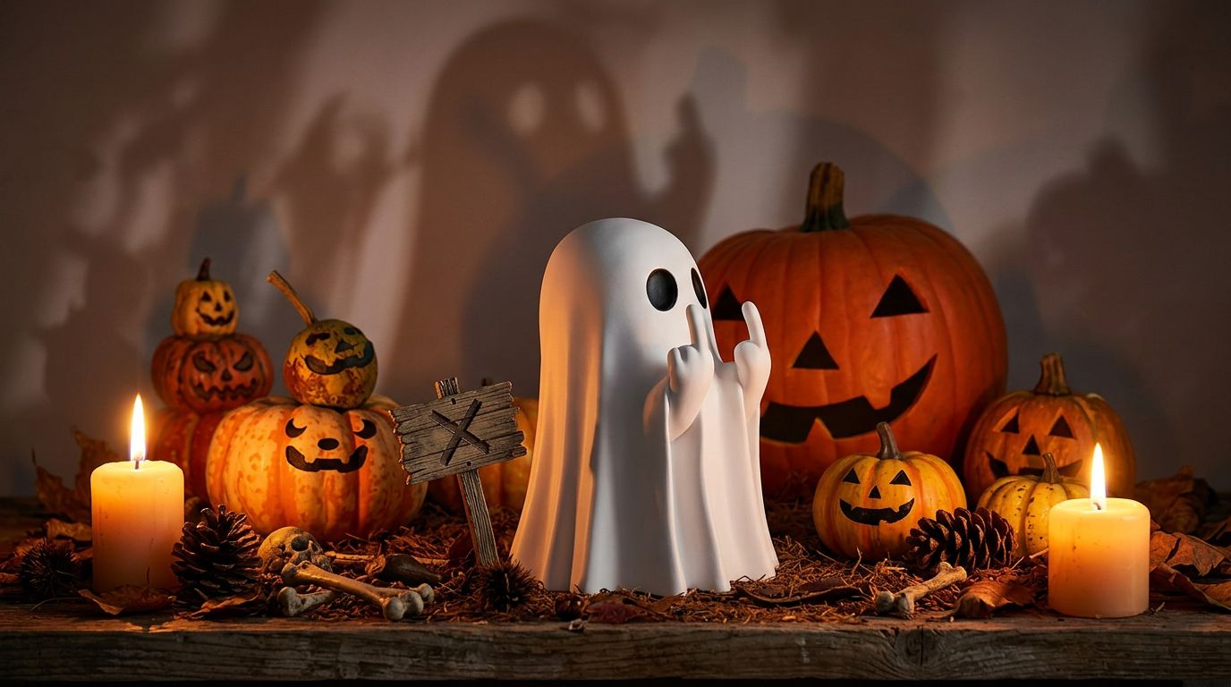 Arche gonflable halloween fantome et chat noir - Decorative Events