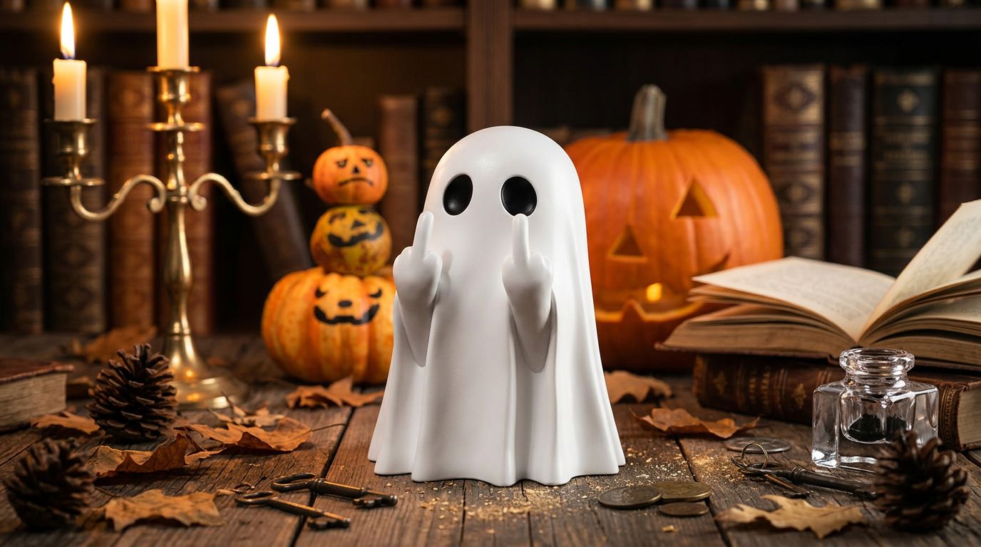 Arche gonflable halloween fantome et chat noir - Decorative Events