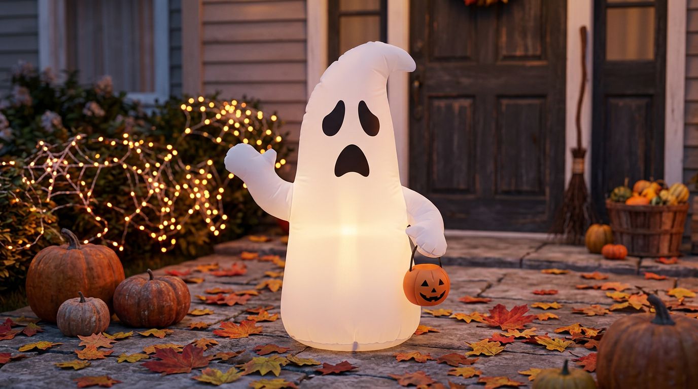 Arche gonflable halloween fantome et chat noir - Decorative Events