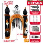 Arche gonflable Halloween fantôme et chat noir - Kf sb dbe b cb dfa a a eu - Decorative Events